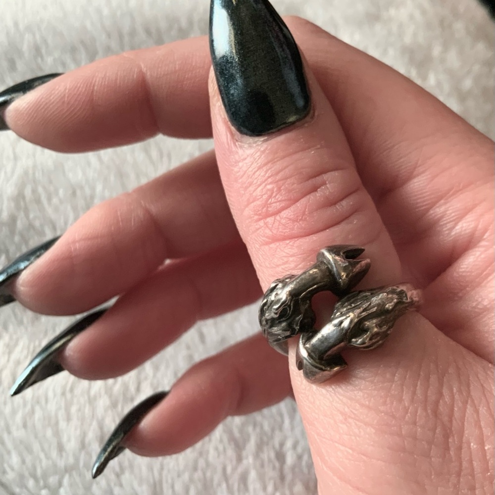 Hoof Ring, Silver Adjustable Ring (Made in NYC) Blue Bayer Design